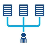 Hr Information System Glyph Two Color Icon vector