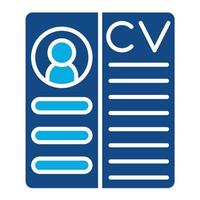 Resume Glyph Two Color Icon vector