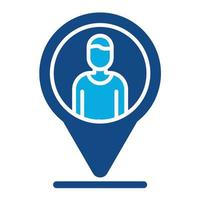 User Location Glyph Two Color Icon vector