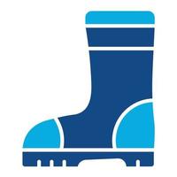 Rubber Boots Glyph Two Color Icon vector