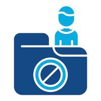 Sensitive Personal Data Glyph Two Color Icon vector