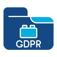 Gdpr Plugin Glyph Two Color Icon vector