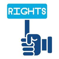 Right To Object Glyph Two Color Icon vector