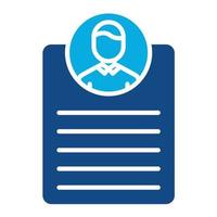 Personal Linked Data Glyph Two Color Icon vector