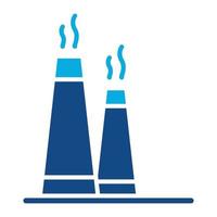 Chimney Glyph Two Color Icon vector