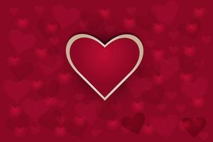 valentine's day background abstract with red pink heart vector