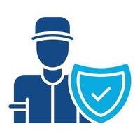 Employee Protection Glyph Two Color Icon vector