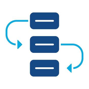 sistema de programación glifo icono de dos colores vector