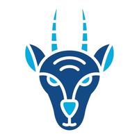 Antilope Glyph Two Color Icon vector