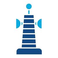 Tower Glyph Two Color Icon vector
