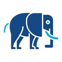 Elephant Glyph Two Color Icon vector