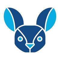 Fennec Fox Glyph Two Color Icon vector