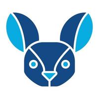 Fennec Fox Glyph Two Color Icon vector