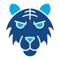 Tiger Glyph Two Color Icon vector