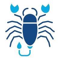 Scorpio Glyph Two Color Icon vector