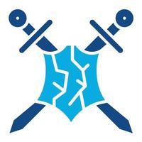 Dark Elf Glyph Two Color Icon vector
