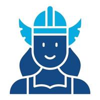 Valkyrie Glyph Two Color Icon vector