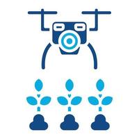 Agricultural Drones Glyph Two Color Icon vector