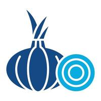 Onion Glyph Two Color Icon vector