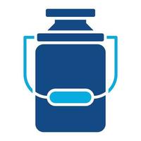 Milk Jar Glyph Two Color Icon vector