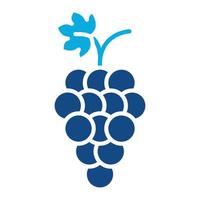 Grapes Glyph Two Color Icon vector