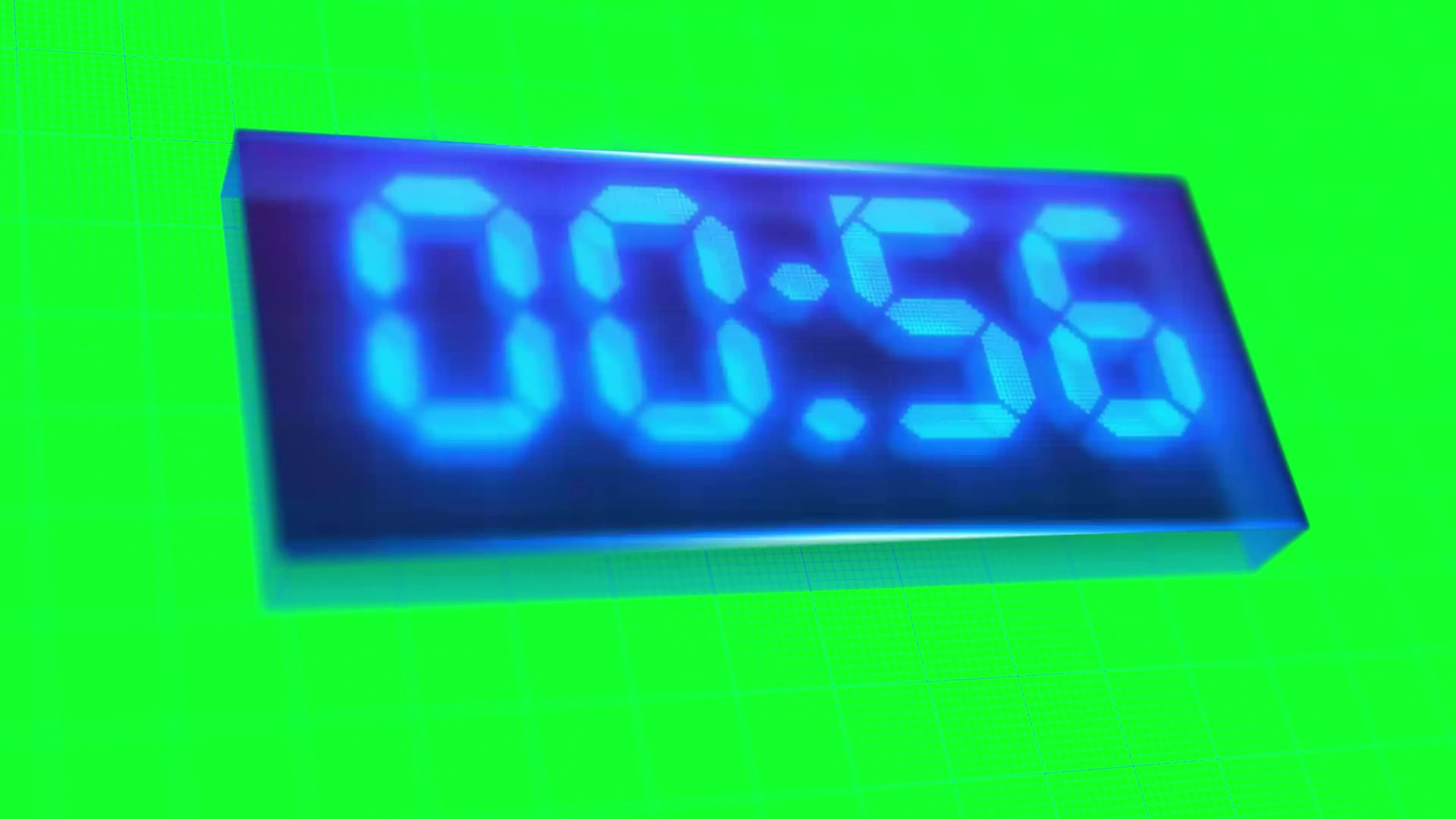 1 Minute countdown timer green screen 4K HD video 17611055 Stock Video