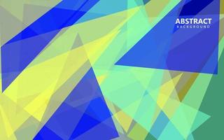 Abstract geometrict transparant blue and yellow color background vector