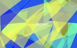 Abstract geometrict transparant blue and yellow color background vector