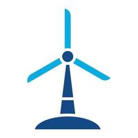 Wind Turbine Glyph Two Color Icon vector