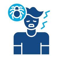 Fear Of Spiders Glyph Two Color Icon vector