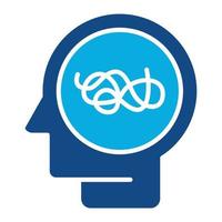 Psychosis Glyph Two Color Icon vector