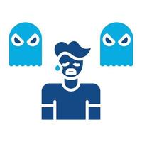 Phobia Glyph Two Color Icon vector