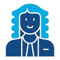 Judge Male Glyph Two Color Icon vector