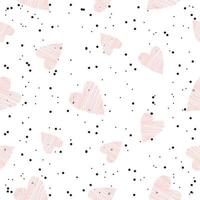 Seamless cute heart shape pattern background vector