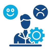 Managing Emotions Glyph Two Color Icon vector