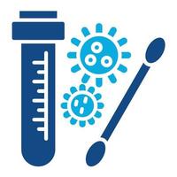 PCR Test Glyph Two Color Icon vector