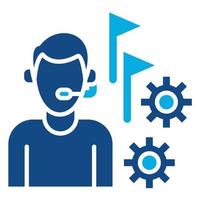 Tour Operator Glyph Two Color Icon vector