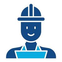 Qa Engineer Male Glyph Two Color Icon vector