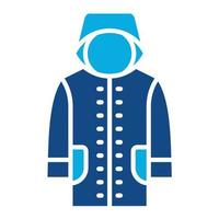 Rain Jacket Glyph Two Color Icon vector