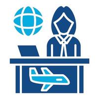 Travel Assistance Glyph Two Color Icon vector