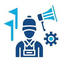 Tour Manager Glyph Two Color Icon vector