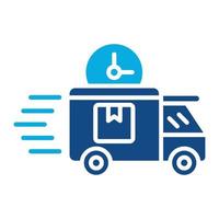 Express Delivery Glyph Two Color Icon vector