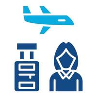 Traveler Female Glyph Two Color Icon vector