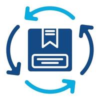 Easy Return Glyph Two Color Icon vector