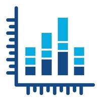 Stacked Column Glyph Two Color Icon vector