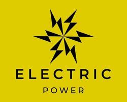 hexágono eléctrico, potencia, diseño del logotipo de la empresa de energía. vector
