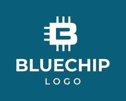 chip de letra bc, procesador, diseño de logotipo de tecnología informática. vector