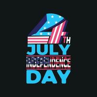 Happy 4th of July t shirts design, poster, print, postcard and other uses vector