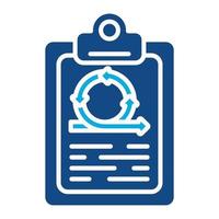 Sprint Backlog Glyph Two Color Icon vector