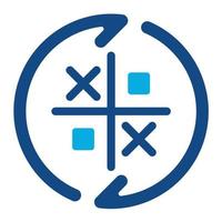 Adaptable Tactics Glyph Two Color Icon vector